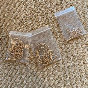 Gold mask or glasses chain (comes with three)